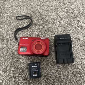 Nikon COOLPIX S6300 16.0MP 10x Wide Optical Red Digital Camera E04